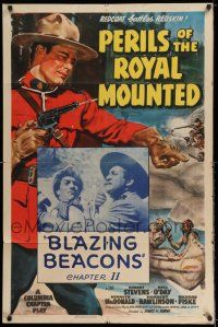 7t651 PERILS OF THE ROYAL MOUNTED chapter 11 1sh '42 RCMP serial, Redcoat battles Redskin!