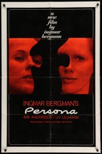 7t652 PERSONA int'l 1sh '67 close up of Liv Ullmann & Bibi Andersson, Ingmar Bergman classic!