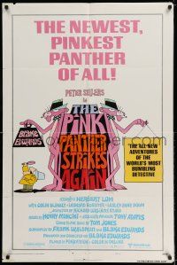 7t664 PINK PANTHER STRIKES AGAIN style A 1sh '76 Peter Sellers is Inspector Clouseau, T.W. art!