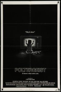 7t685 POLTERGEIST style B 1sh '82 Tobe Hooper & Steven Spielberg, the first real ghost story!