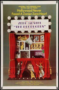 7t702 PRODUCERS 1sh '67 Mel Brooks, Zero Mostel & Gene Wilder produce Broadway play!