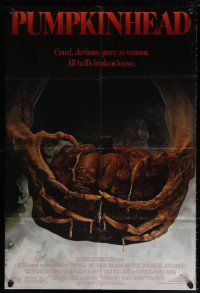 7t705 PUMPKINHEAD DEG style 1sh '88 directed by Stan Winston, Lance Henriksen, creepy horror image!