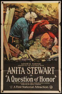 7t712 QUESTION OF HONOR 1sh '22 art of Anita Stewart between a man of honor & a Wall Street creep!