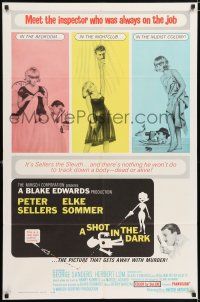 7t844 SHOT IN THE DARK 1sh '64 Blake Edwards directed, Peter Sellers & sexy Elke Sommer!