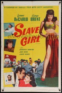 7t855 SLAVE GIRL 1sh R56 full-length image of sexy Yvonne De Carlo in skimpy outfit!