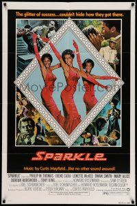 7t864 SPARKLE style B 1sh '76 Irene Cara & Lonette McKee go from ghetto to superstars!