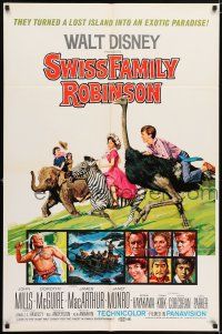 7t882 SWISS FAMILY ROBINSON 1sh R72 John Mills, Walt Disney family fantasy classic!