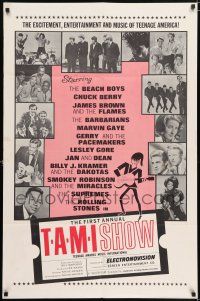 7t886 TAMI SHOW 1sh '65 The Supremes, Rolling Stones, Beach Boys, Chuck Berry, James Brown!