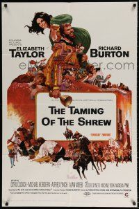 7t887 TAMING OF THE SHREW 1sh '67 Howard Terpning art of Elizabeth Taylor & Richard Burton!