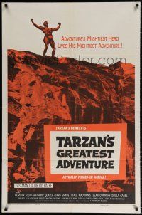 7t889 TARZAN'S GREATEST ADVENTURE 1sh '59 hero Gordon Scott lives his mightiest adventure!
