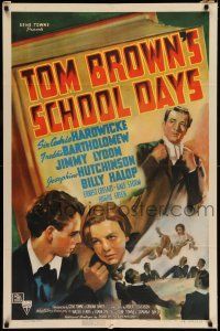 7t910 TOM BROWN'S SCHOOL DAYS 1sh '40 Cedric Hardwicke, Freddie Bartholomew, James Lydon, cool art