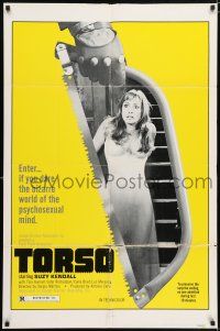 7t915 TORSO 1sh '73 directed by Sergio Martino, sexy Suzy Kendall, bizarre psychosexual minds!