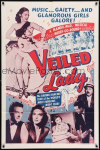 7t935 VEILED LADY 1sh '56 German mambo-mad musical with glamorous girls galore!