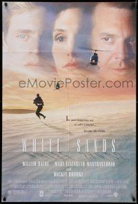 7t956 WHITE SANDS 1sh '92 Willem Dafoe, Mary Elizabeth Mastrantonio, Mickey Rourke!