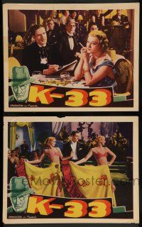 7w966 CAFE COLETTE 2 LCs '41 Paul Cavanagh loves exiled Russian Princess Greta Nissen, K-33!