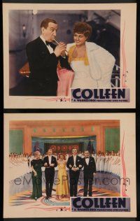 7w969 COLLEEN 2 LCs '36 Dick Powell, Ruby Keeler, Joan Blondell, Hugh Herbert, musical comedy!