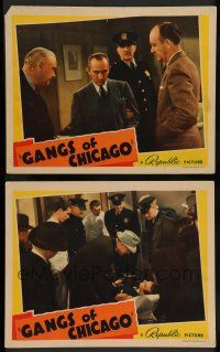 7w976 GANGS OF CHICAGO 2 LCs '40 directed by Arthur Lubin, Addison Richards and John Harmon!