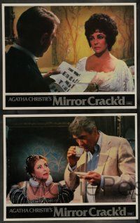 7w436 MIRROR CRACK'D 8 English LCs '81 Lansbury, Elizabeth Taylor, Rock Hudson, Agatha Christie!