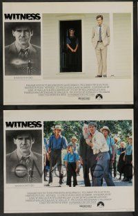 7w773 WITNESS 8 English LCs '85 cop Harrison Ford in Amish country, directed by Peter Weir!