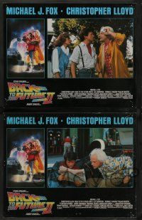 7w062 BACK TO THE FUTURE II 8 LCs '89 Michael J. Fox & Christopher Lloyd, Struzan border art!