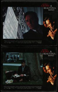 7w830 BEAUTIFUL MIND 6 LCs '01 Ron Howard directed, paranoid-schizophrenic Russell Crowe!