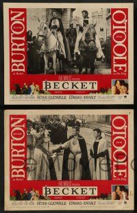 7w076 BECKET 8 LCs '64 Richard Burton in the title role, Peter O'Toole, directed by Peter Glenville