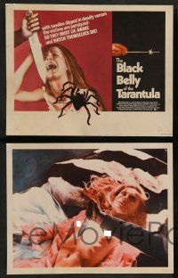 7w088 BLACK BELLY OF THE TARANTULA 8 int'l LCs '72 Giancarlo Giannini, Paolo Cavara thriller!