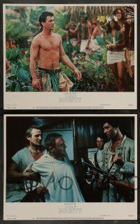 7w098 BOUNTY 8 LCs '84 images of Mel Gibson, Anthony Hopkins, Liam Neeson, Mutiny on the Bounty!
