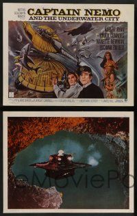 7w119 CAPTAIN NEMO & THE UNDERWATER CITY 8 int'l LCs '70 Robert Ryan, Chuck Connors & Newman!