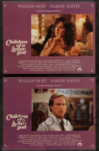 7w133 CHILDREN OF A LESSER GOD 8 LCs '86 William Hurt, Marlee Matlin, directed by Randa Haines!