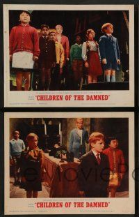 7w135 CHILDREN OF THE DAMNED 8 LCs '64 images of the creepy kids, Anton Leader horror sequel!