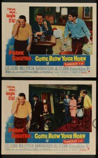 7w899 COME BLOW YOUR HORN 4 LCs '63 Frank Sinatra, Jill St. John, Cobb, Neil Simon's play!