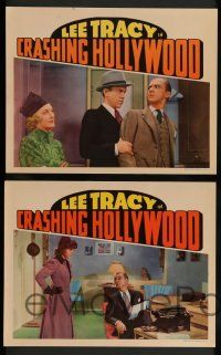 7w833 CRASHING HOLLYWOOD 6 LCs '38 ex-con Lee Tracy helps author Joan Woodbury write a screenplay!