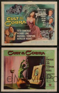 7w162 CULT OF THE COBRA 8 LCs '55 beauty Faith Domergue changed to a thing of TERROR, great images!