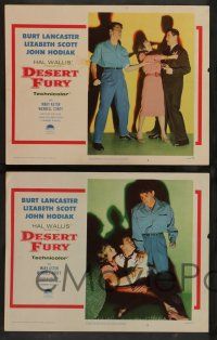 7w184 DESERT FURY 8 LCs R58 Burt Lancaster, gorgeous Lizbeth Scott, & John Hodiak, film noir!