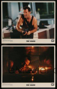 7w189 DIE HARD 8 LCs '88 cop Bruce Willis is up against twelve terrorists, crime classic!