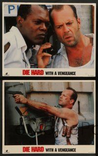 7w191 DIE HARD WITH A VENGEANCE 8 LCs '95 images of Bruce Willis, Jeremy Irons, Samuel L. Jackson!