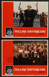7w226 FELLINI SATYRICON 8 LCs '70 Federico's Italian cult classic, Rome before Christ, wild images!