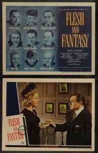 7w238 FLESH & FANTASY 8 LCs '43 Edward G. Robinson, Barbara Stanwyck, Charles Boyer, Field, Cummings