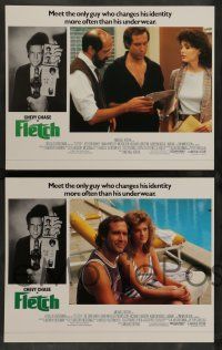 7w240 FLETCH 8 LCs '85 Michael Ritchie, wacky detective Chevy Chase, Dana Wheeler-Nicholson!