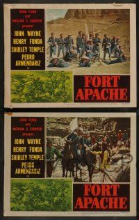 7w838 FORT APACHE 6 LCs '48 cavalry officer John Wayne, Henry Fonda, Shirley Temple, John Ford