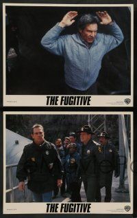 7w256 FUGITIVE 8 LCs '93 escaped convict Harrison Ford is on the run from Tommy Lee Jones!
