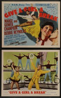 7w271 GIVE A GIRL A BREAK 8 LCs '53 Marge & Gower Champion dancing, Debbie Reynolds!