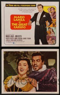 7w282 GREAT CARUSO 8 LCs R70 images of singer Mario Lanza, pretty Ann Blyth, Richard Thorpe!