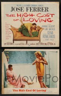 7w309 HIGH COST OF LOVING 8 LCs '58 great romantic images of Gena Rowlands & Jose Ferrer!