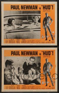 7w325 HUD 8 LCs '63 Paul Newman is the man with the barbed wire soul, Martin Ritt classic!