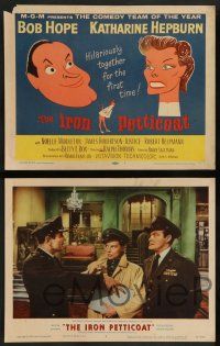 7w343 IRON PETTICOAT 8 LCs '56 images of Bob Hope & Katharine Hepburn, hilarious together!