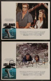 7w905 ISLAND 4 LCs '80 Michael Caine, directed by Michael Ritchie, from the author of Jaws!