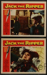 7w351 JACK THE RIPPER 8 LCs '60 American detective helps Scotland Yard find killer!