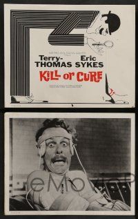 7w367 KILL OR CURE 8 LCs '62 English bumbling comic detective Terry-Thomas, George Pollock!